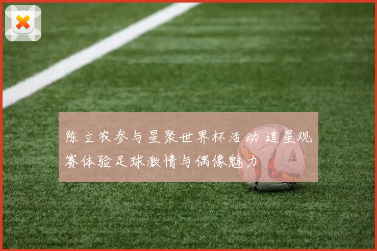 陈立农参与星聚世界杯活动 追星观赛体验足球激情与偶像魅力